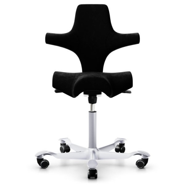HAG CAPISCO 8106 Stoff Comfort+ schwarz mit Sattelsitz - Frontansicht
