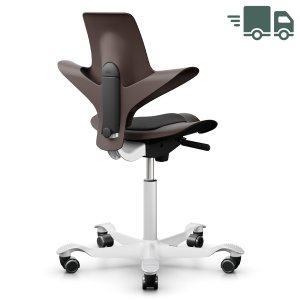 HAG CAPISCO PULS 8010 braun mit Stoff Cura schwarz - Gestell weiß HAG CAPISCO PULS 8010 braun mit Stoff Cura schwarz - Gestell weiß