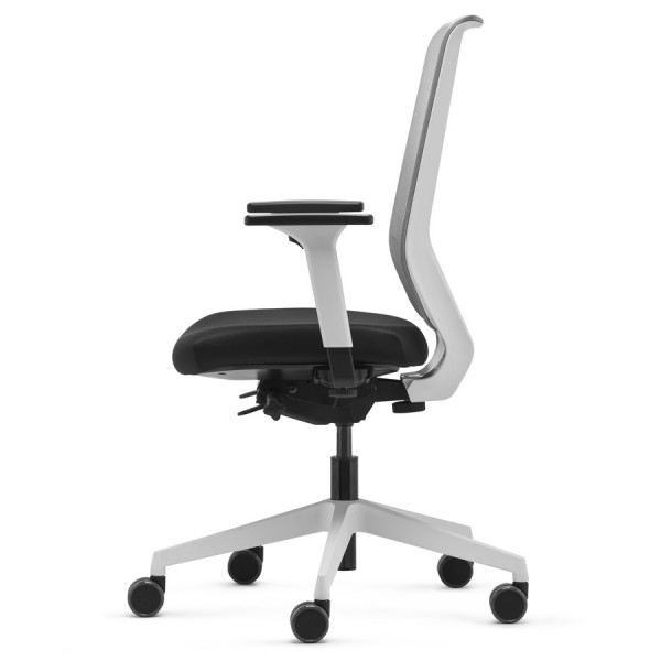 Trendoffice to-sync work mesh Drehstuhl Pro White - Seitenansicht