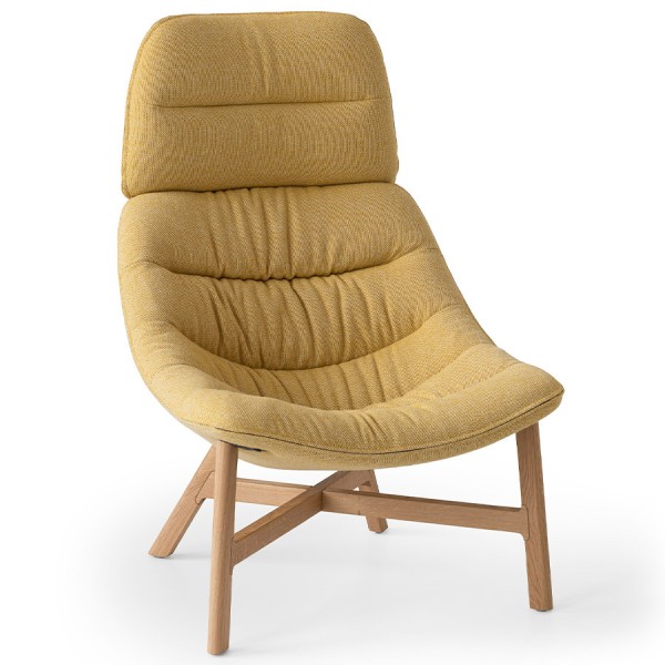 Noti Mishell Soft XL Sessel mit Holzbeinen Stoff Hallingdal 65 407