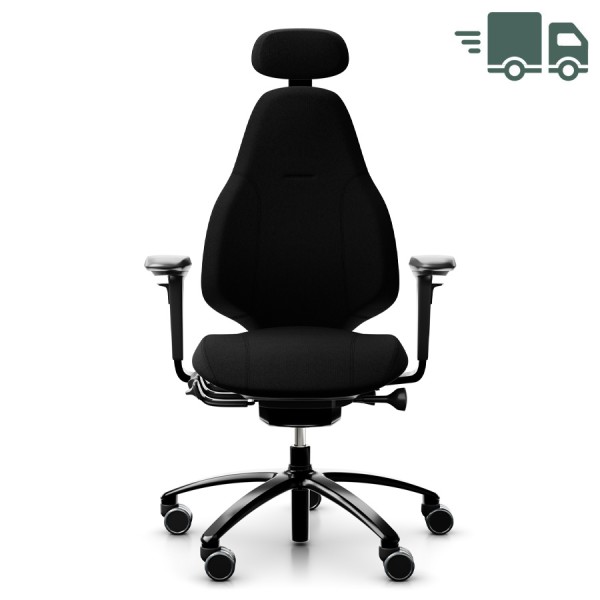 RH Mereo 220 black mit hoher Rückenlehne | Gamingstuhl | Gestell schwarz