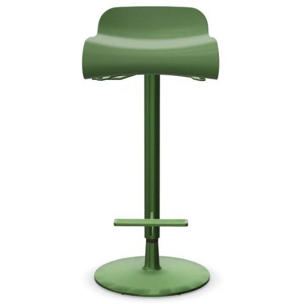 Kristalia BCN Barhocker höhenverstellbar Gestell grasgrün lackiert Kristalia BCN Barhocker höhenverstellbar Gestell grasgrün lackiert