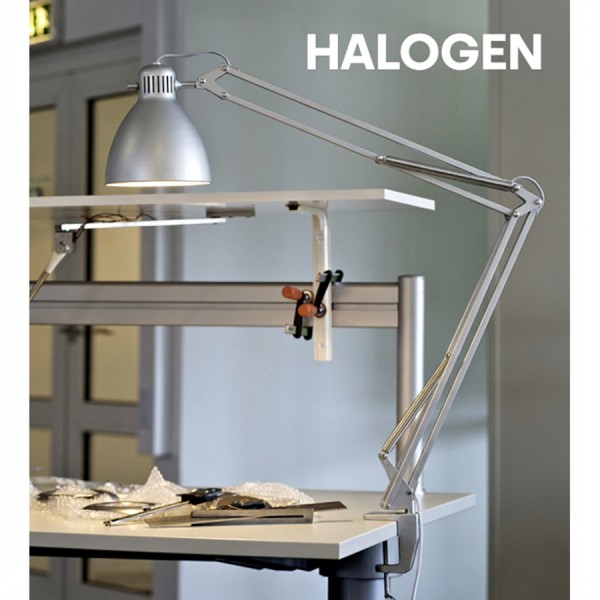 GLAMOX Luxo L1 Tischleuchte aluminiumgrau Halogen E27