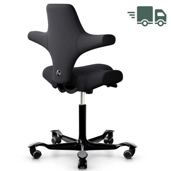 HAG Capisco 8106 Xtreme dunkelgrau Gestell schwarz Alu von hinten