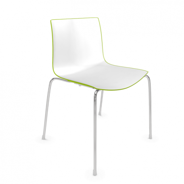 arper catifa 46 0251 grün-weiss Gestell verchromt