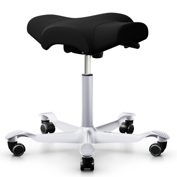 HAG Capisco 8105 Hocker Sattelhocker schwarz silber seitlich