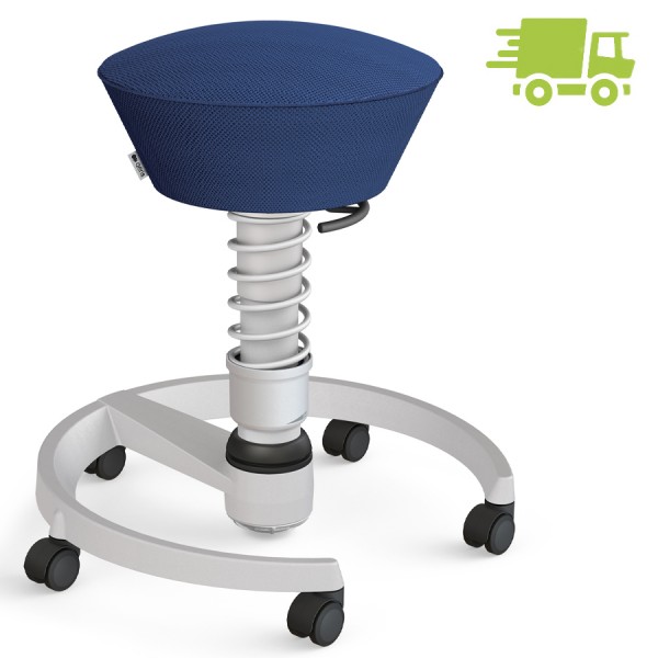 Aeris Swopper AIR mesh blau - Rollen - Gestell hellgrau - Standardfeder