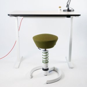 Bundle Schreibtisch NewWORK weiß & aeris Swopper grün Bundle Schreibtisch NewWORK weiß & aeris Swopper grün