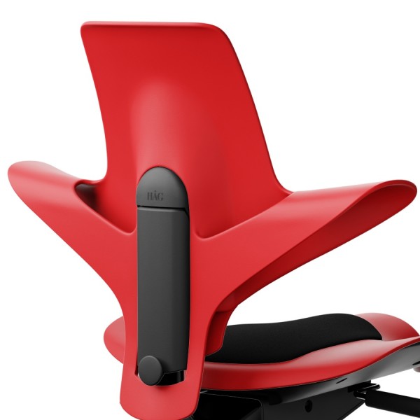 HAG Capisco Puls 8010 rot mit Gestell schwarz Detail