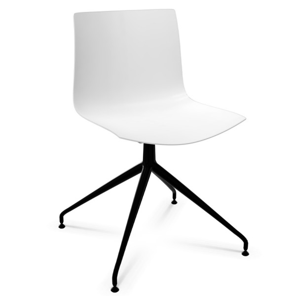 Arper CATIFA 46 0368 Stuhl mit Drehfußgestell Alu schwarz - verschiedene Farben
