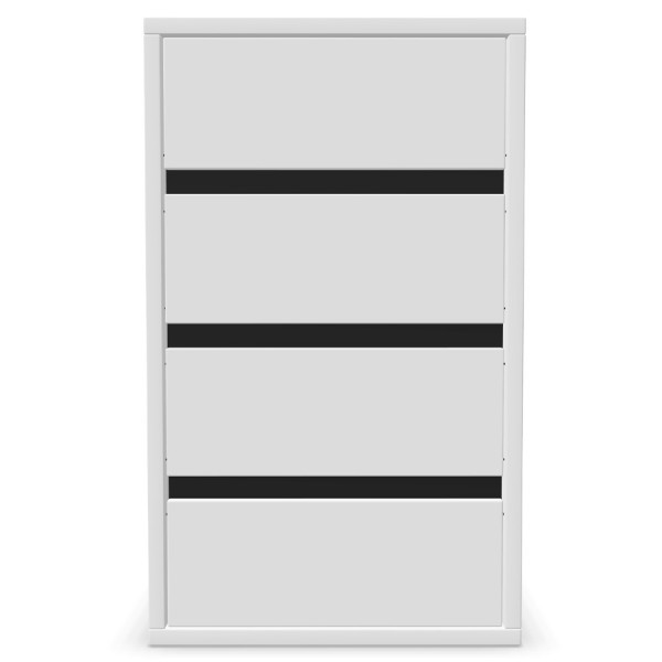 Palmberg Anstellcontainer Standcontainer Select in Weiß - Greifraumprofile schwarz