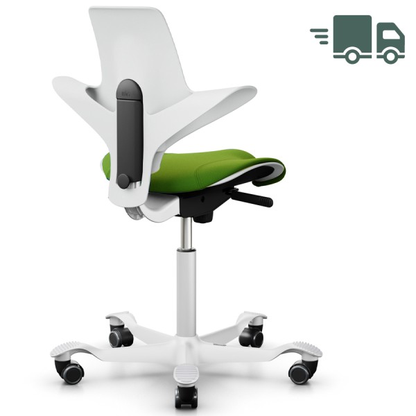 HAG Capisco Puls 8020 "White Edition" mit Bezug Nexus 005 grün