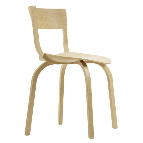 THONET 404 Holzstuhl ohne Armlehnen - Eiche klar lackiert