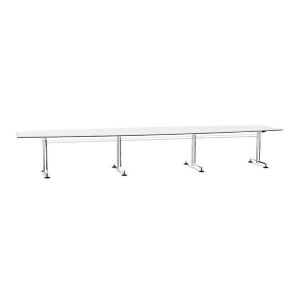 Bosse Modul Space Conference-Tisch M1 in Silber Länge 4800 cm Seitenansicht