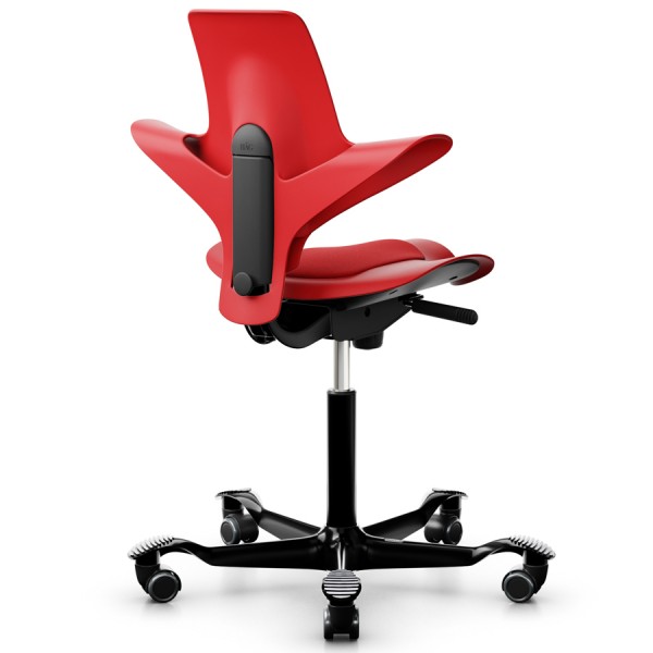 HAG Capisco Puls 8010 rot mit Kissen Xtreme rot Rückansicht