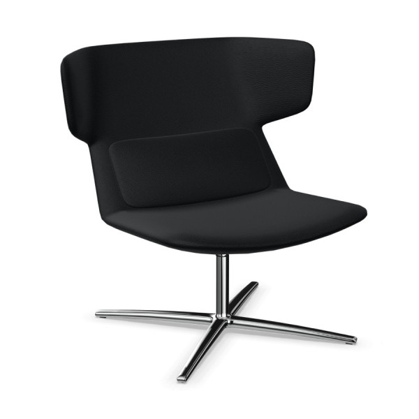 LD Seating Ohrendrehsessel FLEXI Gestell chrom Synergy schwarz