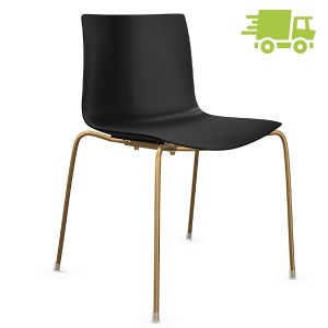 Arper Catifa 46 0251 einfarbig schwarz - Gestell aus Messing Arper Catifa 46 0251 einfarbig schwarz - Gestell aus Messing