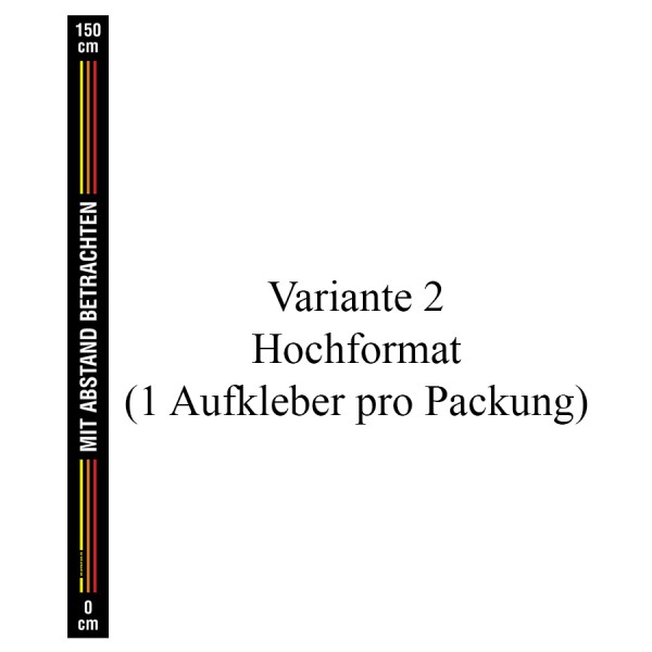Rosconi A2 Abstandsaufkleber - Variante Hochformat