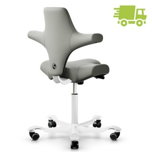 HAG Capisco 8106 Leder schlamm mit Gestell weiss - schnell geliefert HAG Capisco 8106 Leder schlamm mit Gestell weiss - schnell geliefert