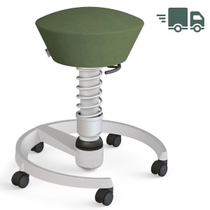 Aeris Swopper Mikrofaser Comfort grün - Rollen - Gestell hellgrau - Standardfeder Aeris Swopper Mikrofaser Comfort grün - Rollen - Gestell hellgrau - Standardfeder