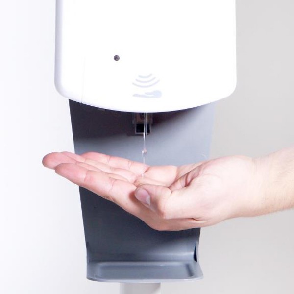 Desinfektionsspender höhenverstellbar mit Sensor und Standfuß - Detail 1
