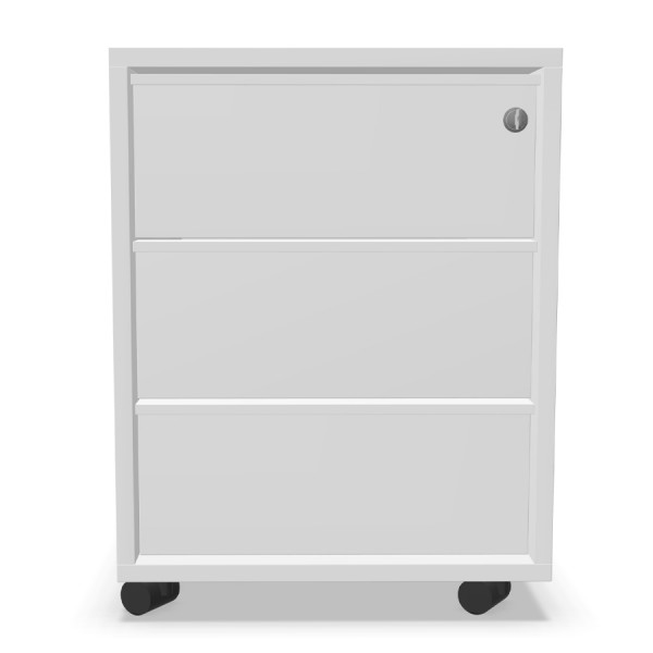 RWH MILANO Rollcontainer weiß - Frontansicht