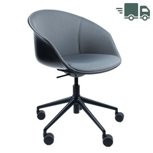 Interstuhl SHUFFLEis1 SU356 - Bezug ERA quarzgrau - Schale schwarz Interstuhl SHUFFLEis1 SU356 - Bezug ERA quarzgrau - Schale schwarz