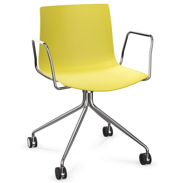 Catifa 46 0273 monocolor gelb mit Armlehnen