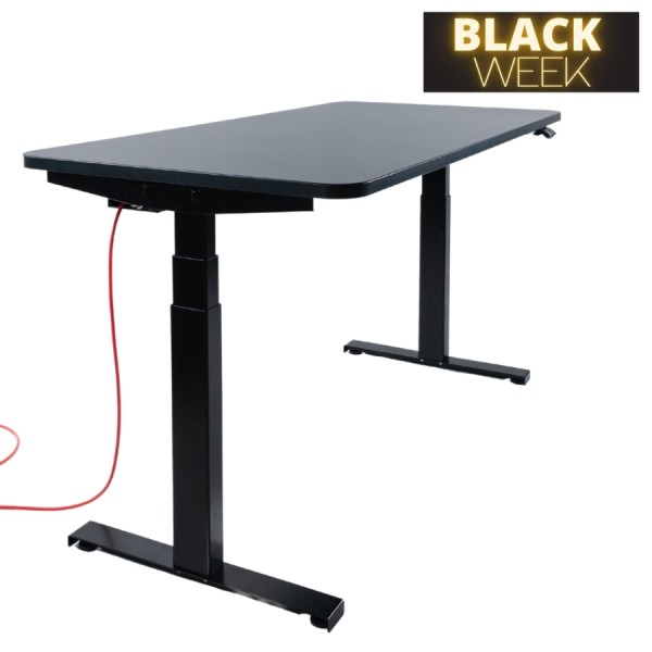 Schreibtisch NewWORK elektrisch höhenverstellbar - Black Edition günstig online kaufen