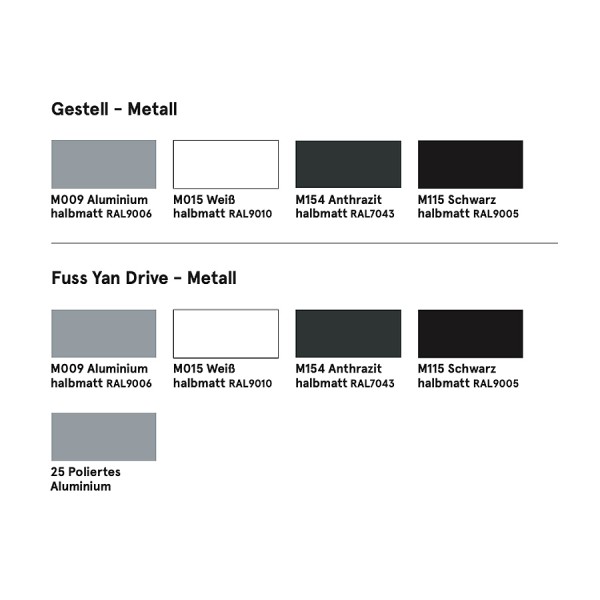 Ogi Drive Schreibtisch - Gestell Farben