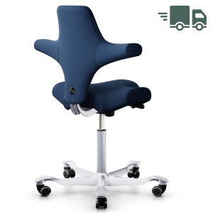 HAG CAPISCO 8106 Stoff Xtreme blau mit Sattelsitz - Rückansicht HAG CAPISCO 8106 Stoff Xtreme blau mit Sattelsitz - Rückansicht