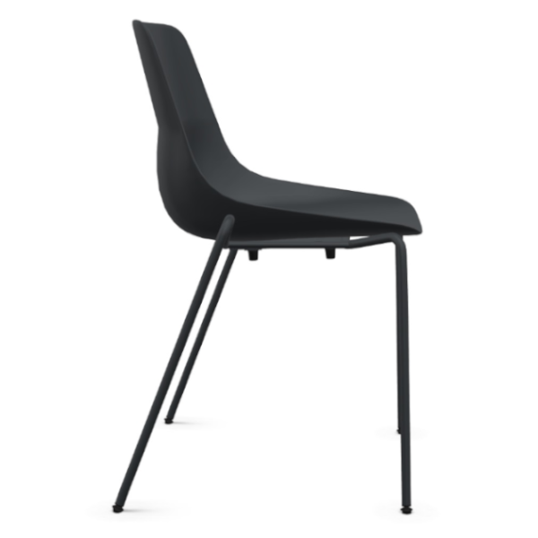Brunner Crona light Stuhl 6314 lava Gestell lava Perspektive Seite