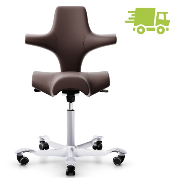 HAG Capisco 8106 Leder braun mit Gestell silbergrau schnell geliefert