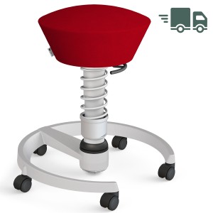 Aeris Swopper Mikrofaser Comfort rot - Rollen - Gestell hellgrau - Standardfeder Aeris Swopper Mikrofaser Comfort rot - Rollen - Gestell hellgrau - Standardfeder