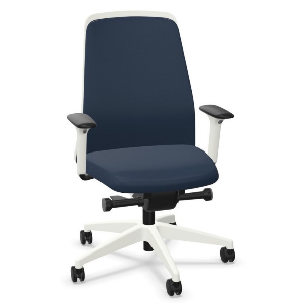 Interstuhl EVERYis1 (EV311) Bürostuhl schwarz mit Chillback Rückenlehne Farbe saphirblau