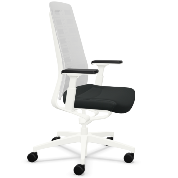 Interstuhl PUREis3 PU21C Sitz schwarz - Netz weiß