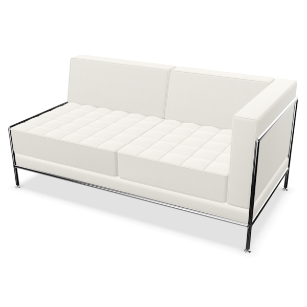 Bosse Modul Space Sofa mit Armlehne lrechts in Leder Weiß
