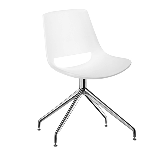Arper Palm 1216 Schale weiß Gestell Alu poliert