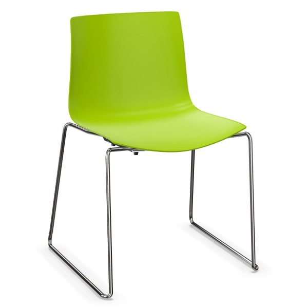 arper catifa 46 0278 gruen mit Gestell chrom
