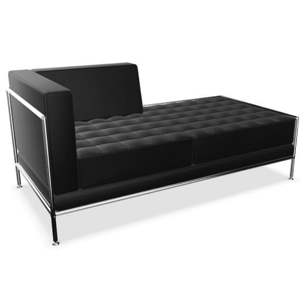 Bosse Modul Space haiselongue mit linker Armlehne in Leder Schwarz