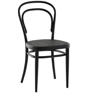 THONET 214 Bugholzstuhl Dark Melange | Rohrgeflecht-Sitz | Buche schwarz gebeizt THONET 214 Bugholzstuhl Dark Melange | Rohrgeflecht-Sitz | Buche schwarz gebeizt