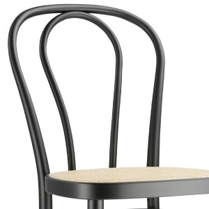 Vorschau: THONET 218 Bugholzstuhl Bistrostuhl schwarz mit Rohrgeflecht - Nahaufnahme  Vorschau: THONET 218 Bugholzstuhl Bistrostuhl schwarz mit Rohrgeflecht - Nahaufnahme