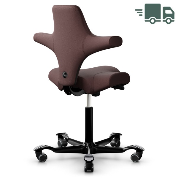 HAG Capisco 8106 Stoff Select 61186 chestnut - Gestell schwarz - Rückseite