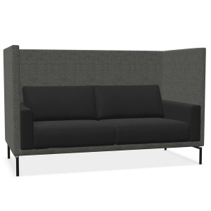W. Schillig Impériale 2-Sitzer Sofa Akustiksofa mit Rückwänden 195 cm - Farbe Black and White W. Schillig Impériale 2-Sitzer Sofa Akustiksofa mit Rückwänden 195 cm - Farbe Black and White