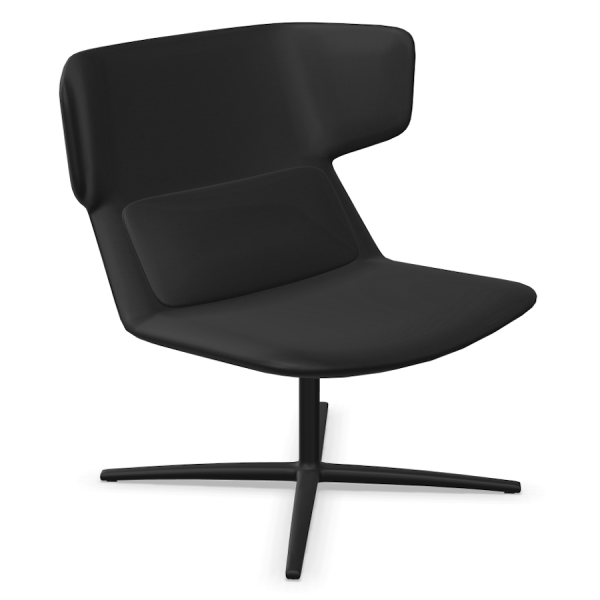 LD Seating Ohrendrehsessel FLEXI Gestell schwarz pulverbeschichtet in schwarz