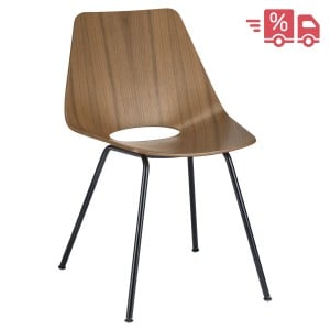 THONET S 661 Stahlrohrstuhl Edelholz Nussbaum - Gestell schwarz THONET S 661 Stahlrohrstuhl Edelholz Nussbaum - Gestell schwarz