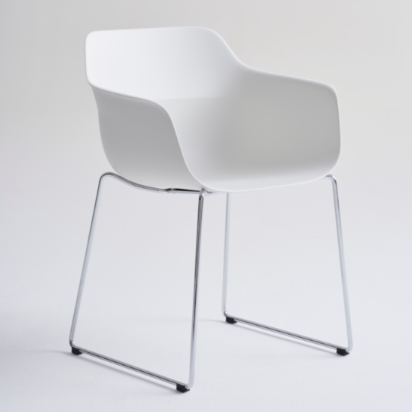 Brunner Crona light stone Kufengestell chrom Perspektive Seite