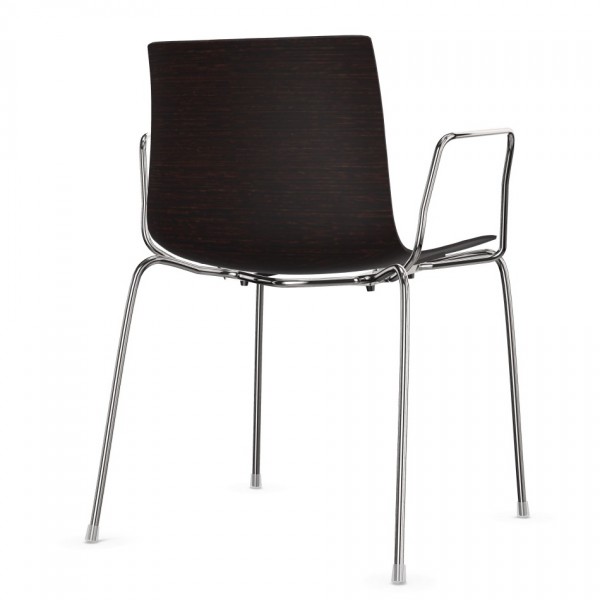 Arper Catifa 46 0351 Holz Wenge gebeizt Vierfuss GEtell chrom