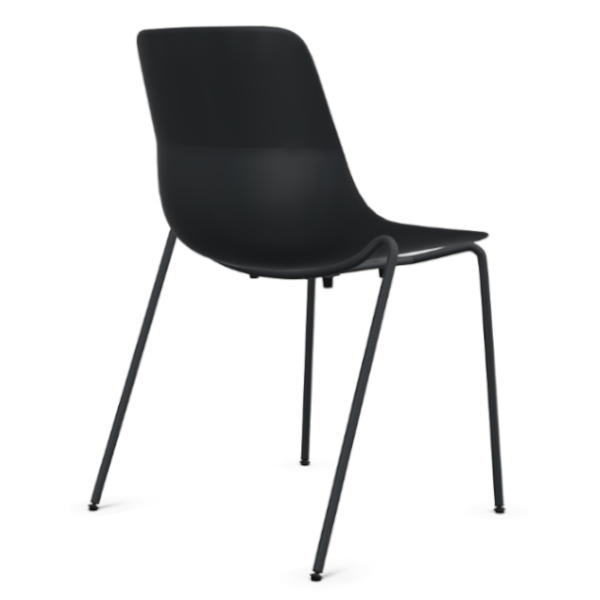 Brunner Crona light Stuhl 6314 lava Gestell lava Perspektive Hinten
