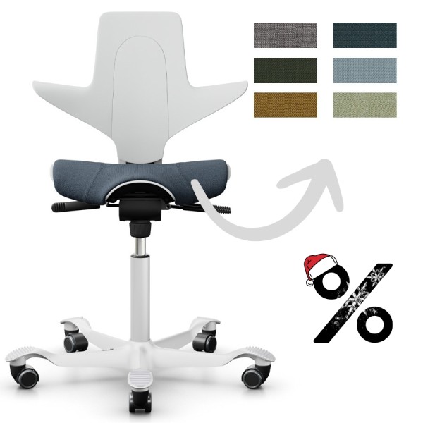 HAG Capisco Puls white edition mit SItzkissenkonfigurator